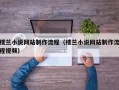 楼兰小说网站制作流程（楼兰小说网站制作流程视频）